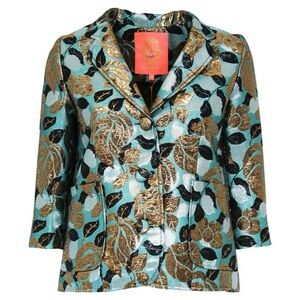 Manoush Elegant‎ Gold and Black Floral Jacket
